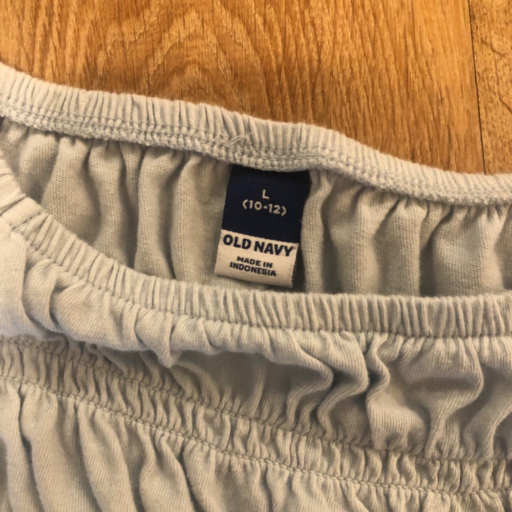 Girls’ light blue ruched short sleeve top - Picture 2 of 3